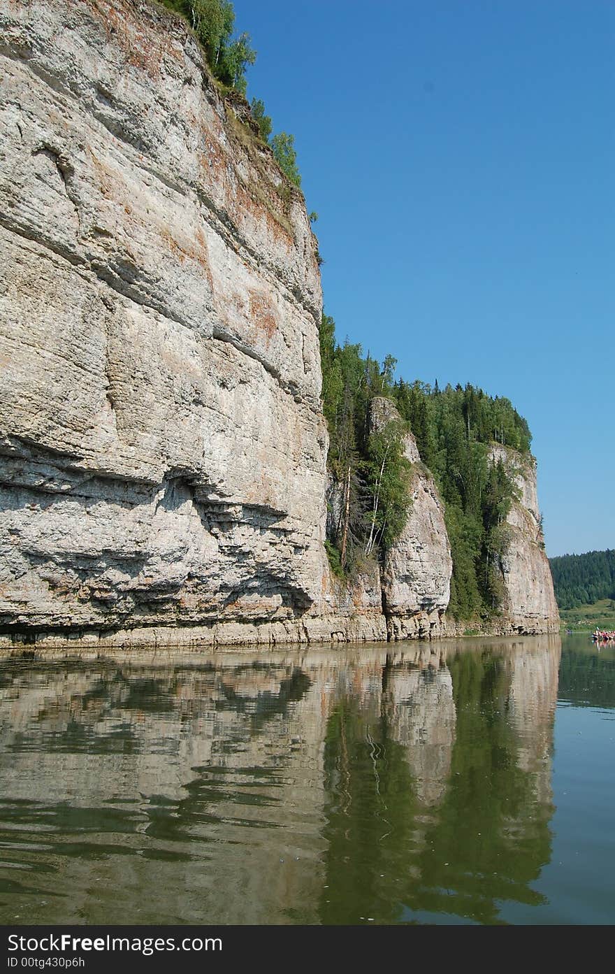 Lake accumulating water from a mountain river. Lake accumulating water from a mountain river