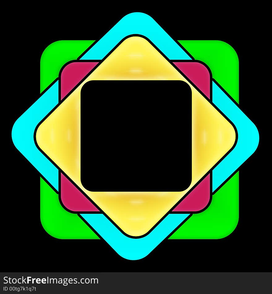 Colorful backdrop with squares in black, yellow, red, blue and green. Colorful backdrop with squares in black, yellow, red, blue and green