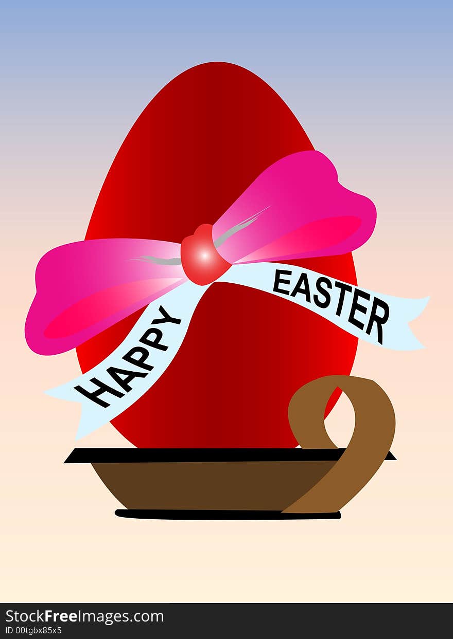 Happy easter egg - vector illustration