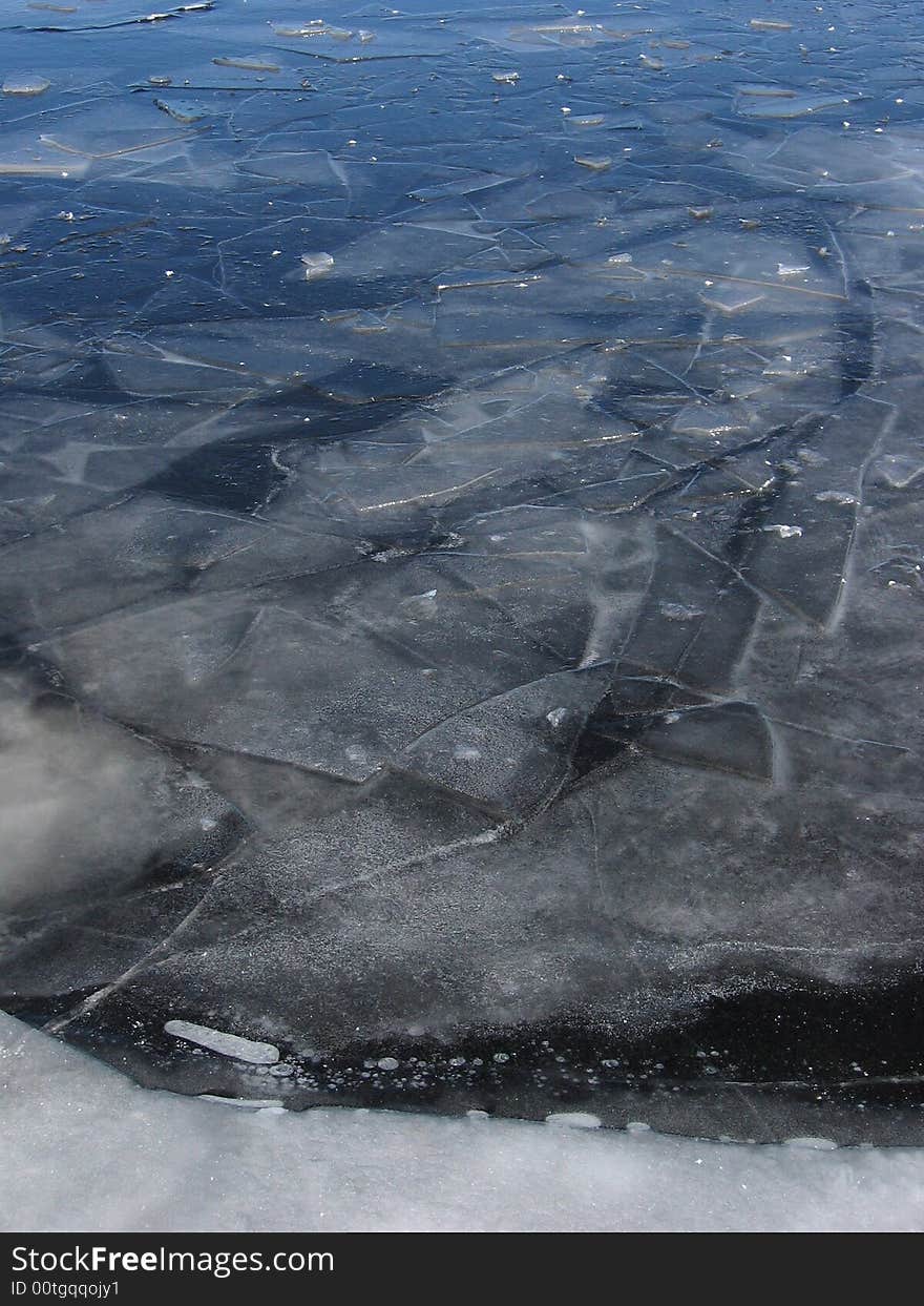 The cracked ice