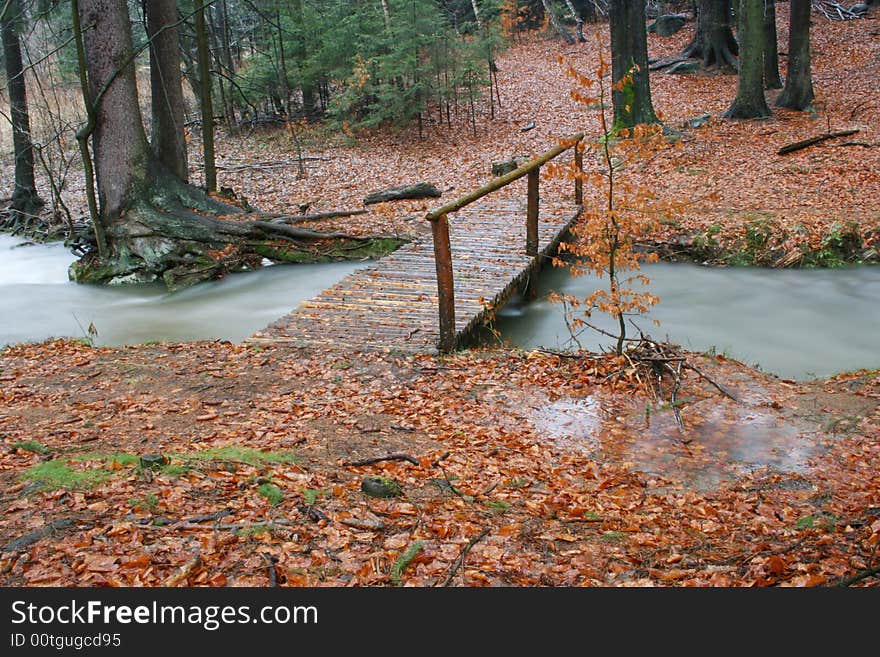 Foot bridge ascross the creek. Foot bridge ascross the creek