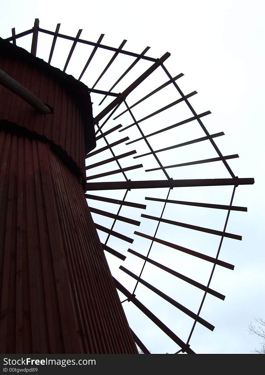 Turn of the 19th century windmill. Wooden construction. Turn of the 19th century windmill. Wooden construction.