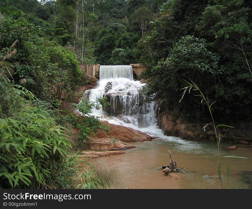 waterfall in the forest of kedah, malaysia