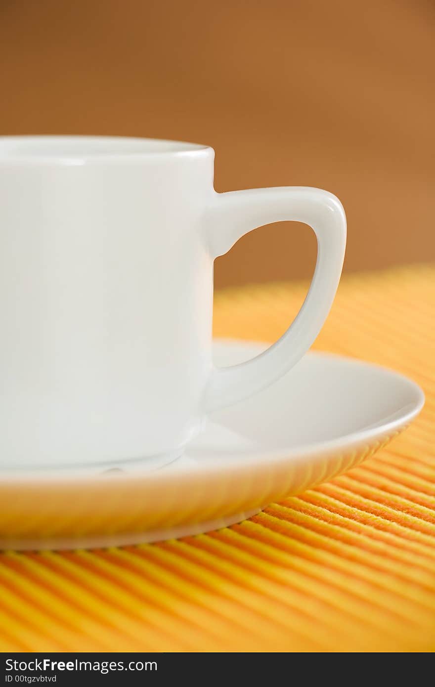 Coffee cup close up