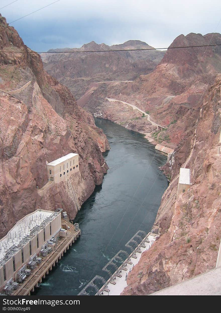 View of Hoover Dam & Colorado river