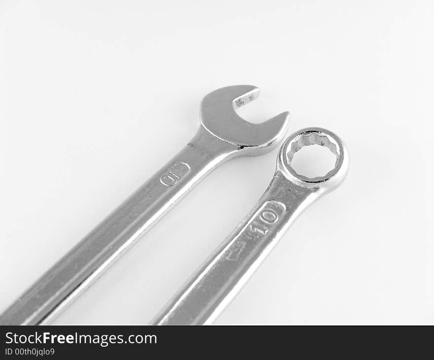 Wrenches isolated on white background