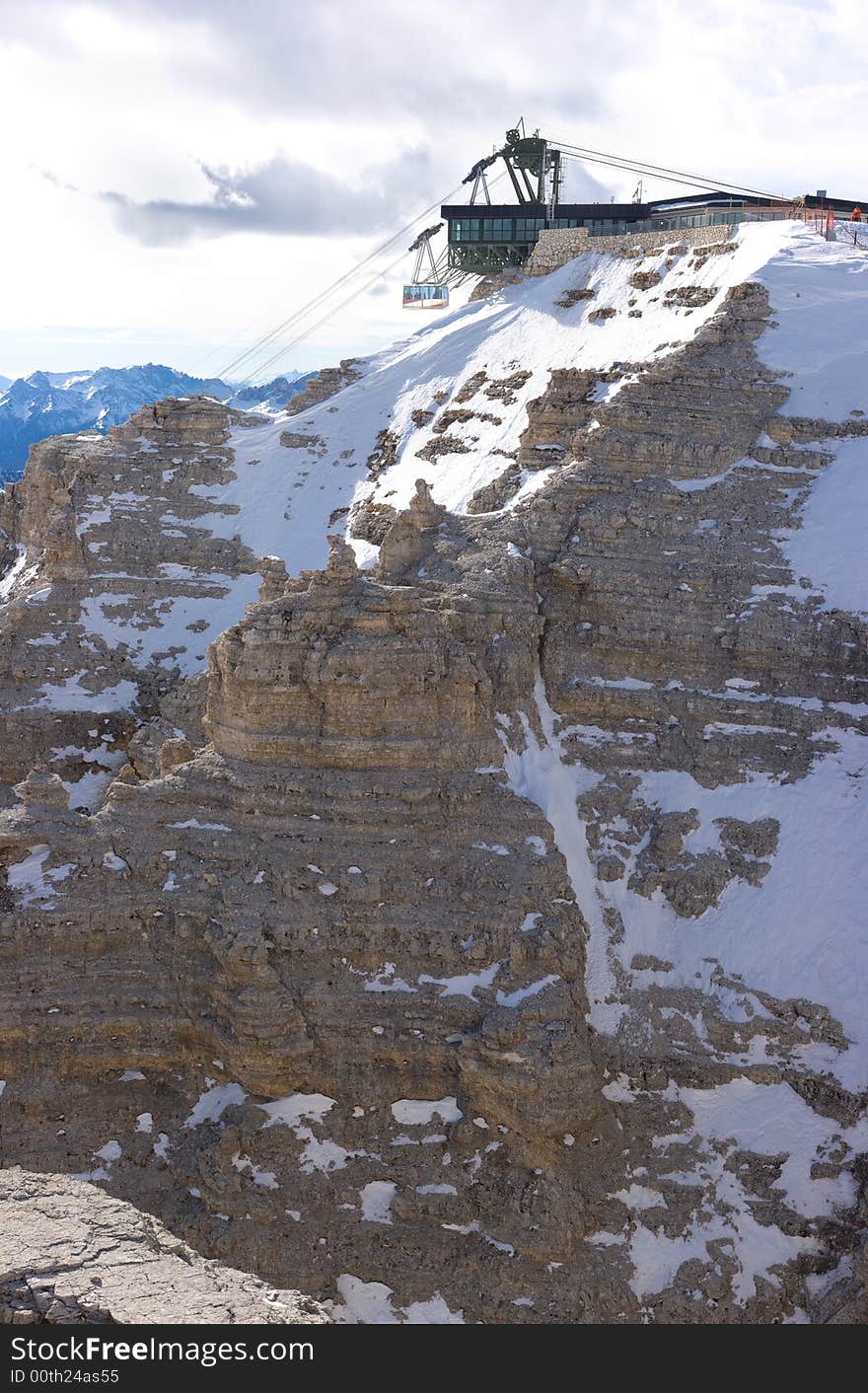 Beautiful winter mountain landscape panorama