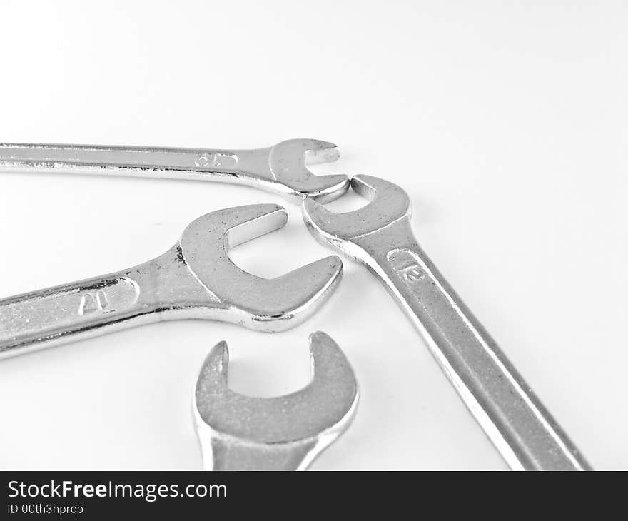 Wrenches isolated on white background