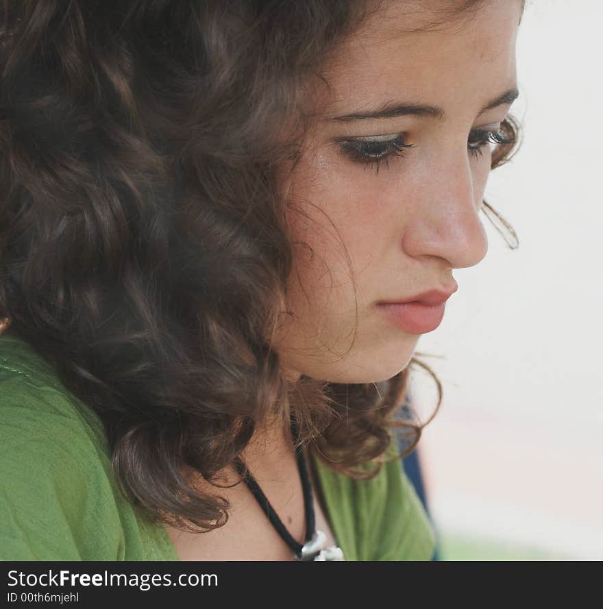 Portrait young brunette