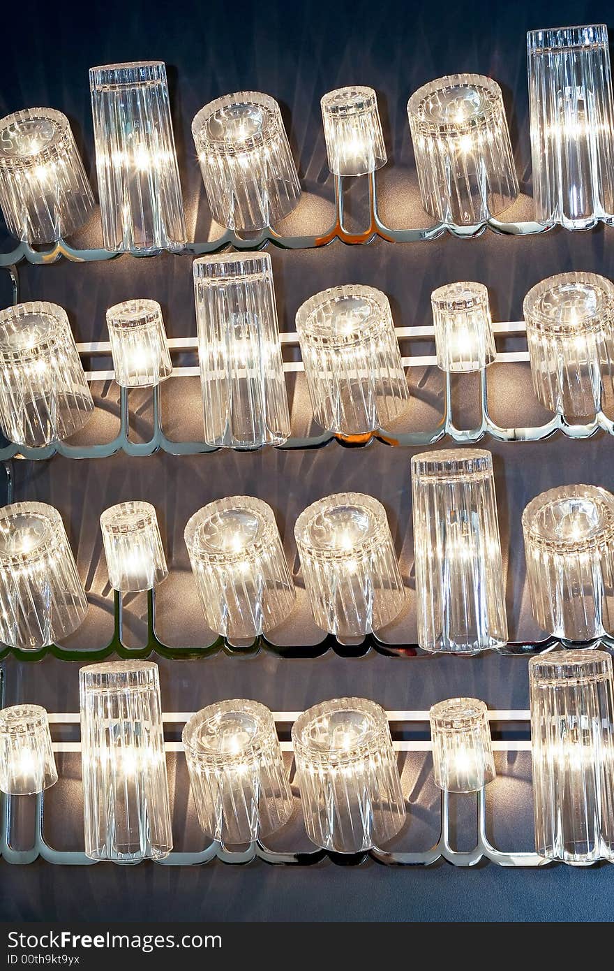 Glass cups closeup