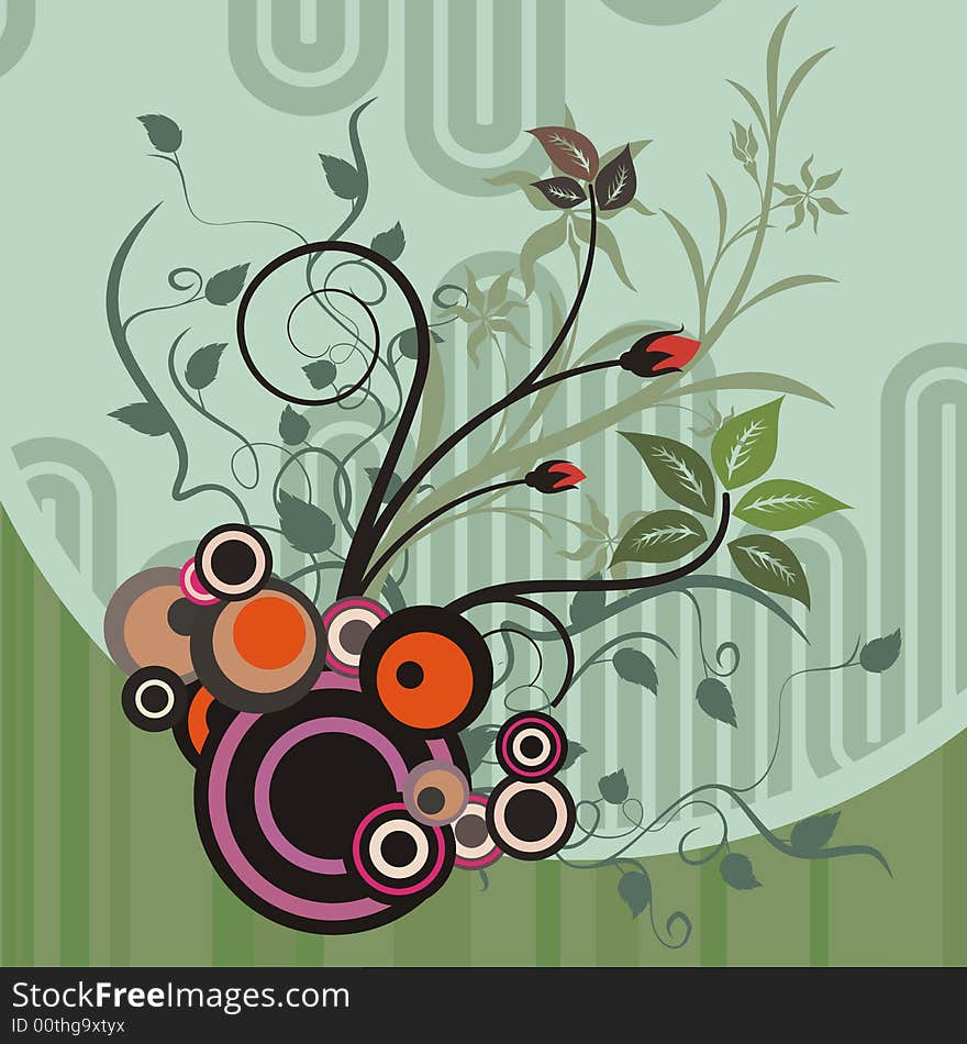 Abstract floral design