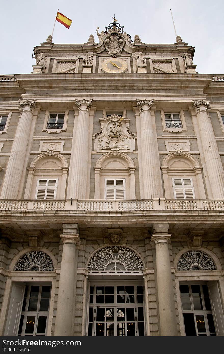 Main entrance into 'Palacio Real' from 'Plaza de Armas', Madrid. Main entrance into 'Palacio Real' from 'Plaza de Armas', Madrid