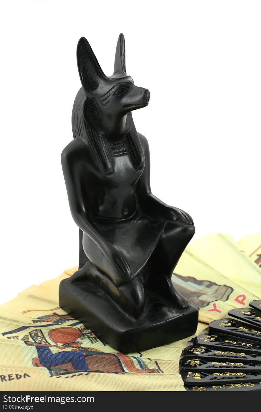 Anubis was a god associated with death. He was a jackal headed god, one of several, but the one gaining most popularity and importance in the Egyptian religion. He was a guide to the dead and also was part of the judgment of the dead. During the Opening of the Mouth ceremony and mummification, priests often wore masks representing Anubis.