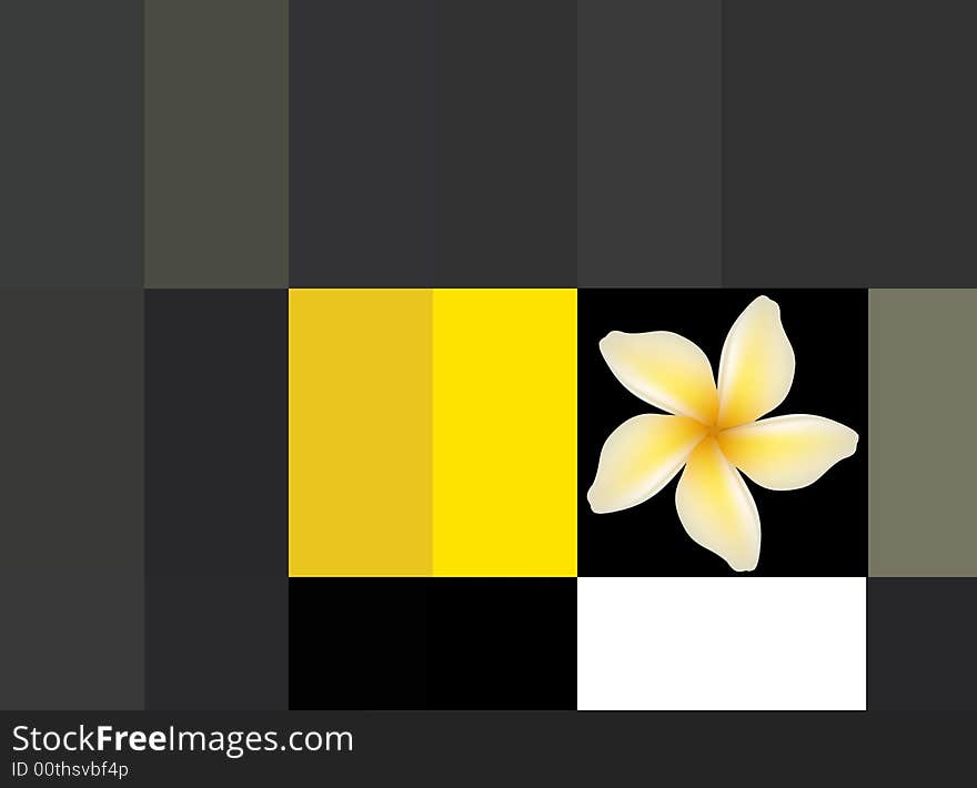 Abstract background, with yellow flower. Abstract background, with yellow flower.