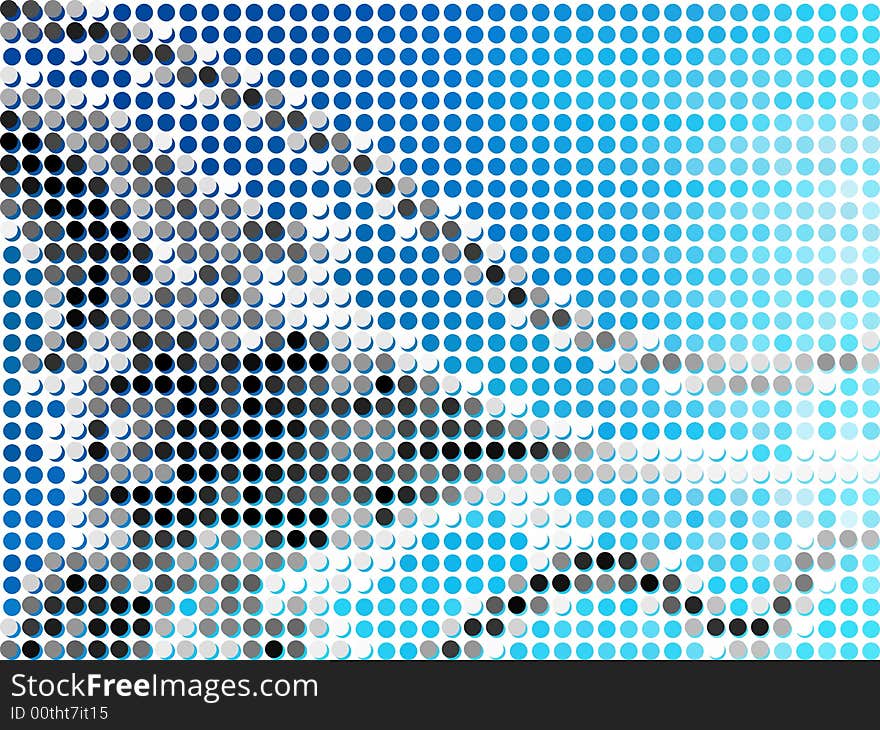 Vector illustration, hi tech backdrop with round pixels. Vector illustration, hi tech backdrop with round pixels.