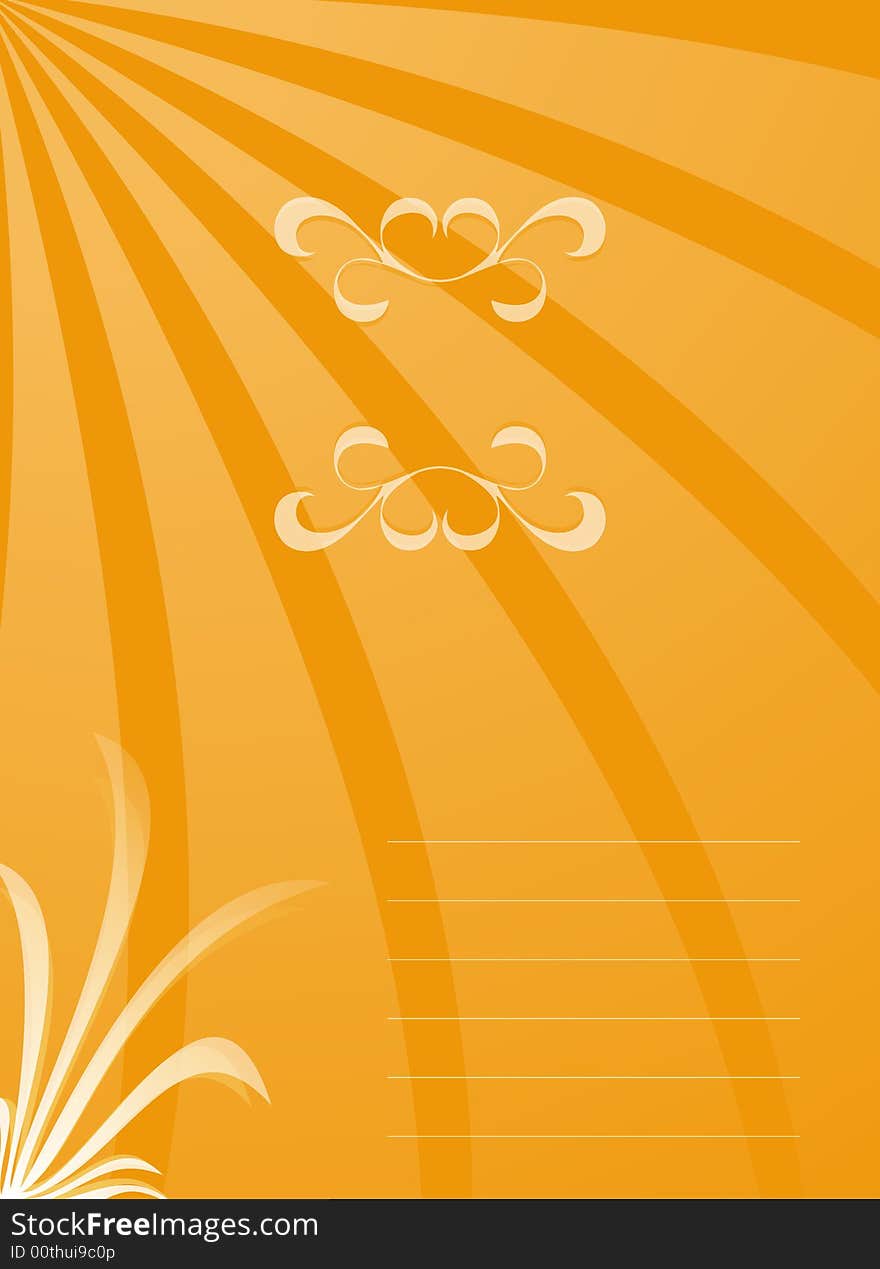 Orange Postcard, Vector