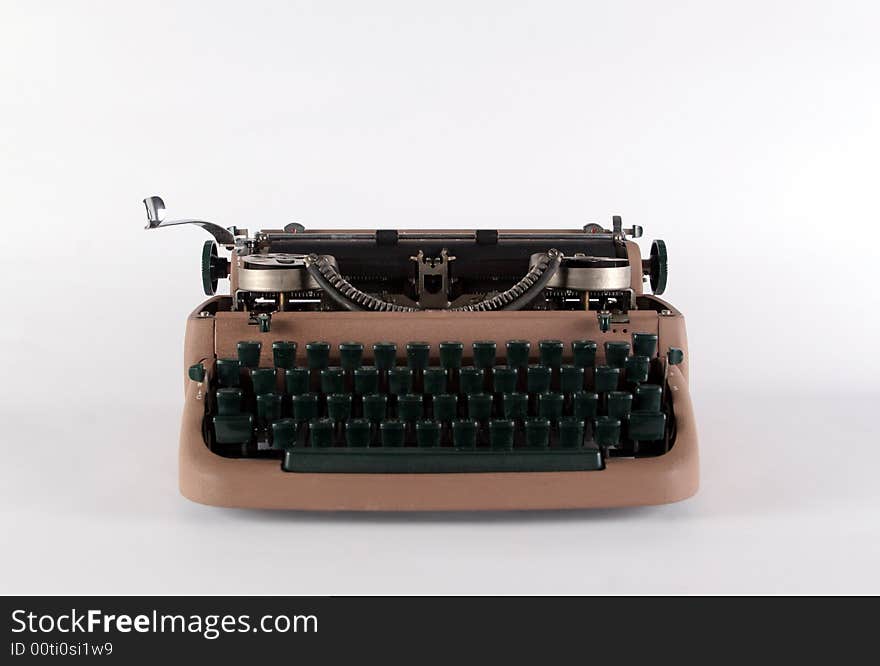 Typewriter isolated object