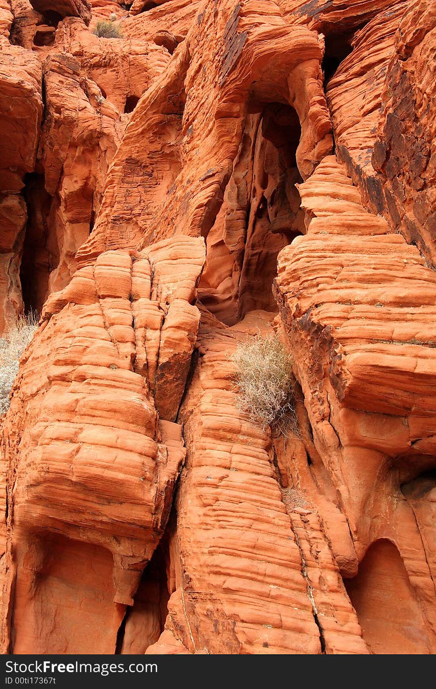 Rock formation in the Valley of Fire in Nevada