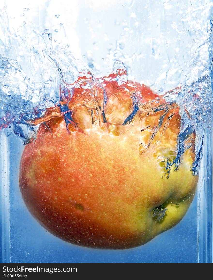 Splashing apple