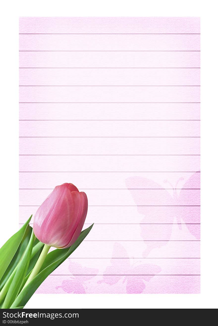 Background with tulip