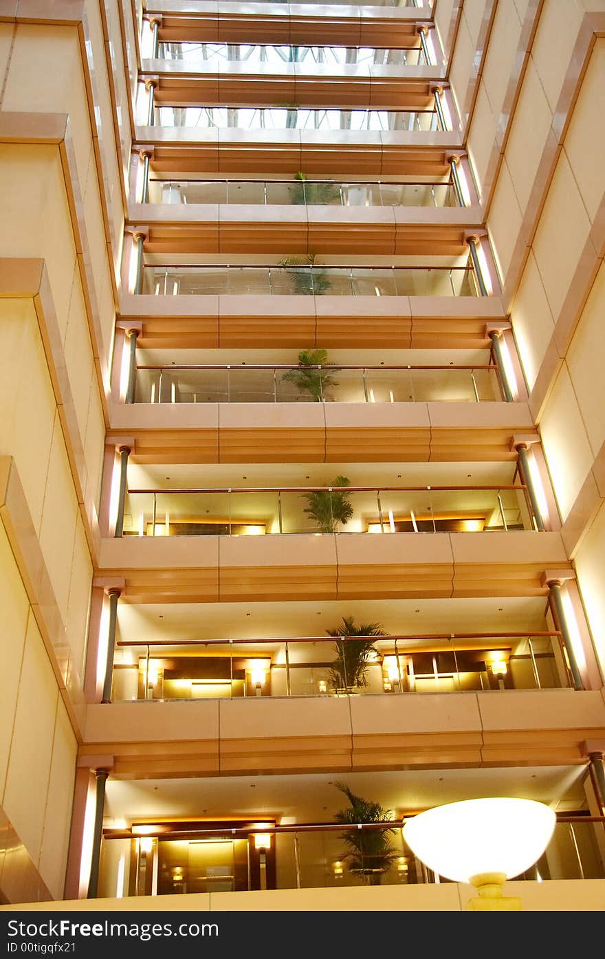 A shot of modern interior in a hotel. A shot of modern interior in a hotel