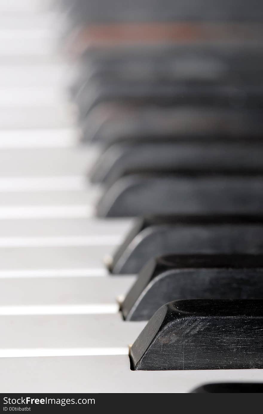 Close-up Of Piano Keyboards