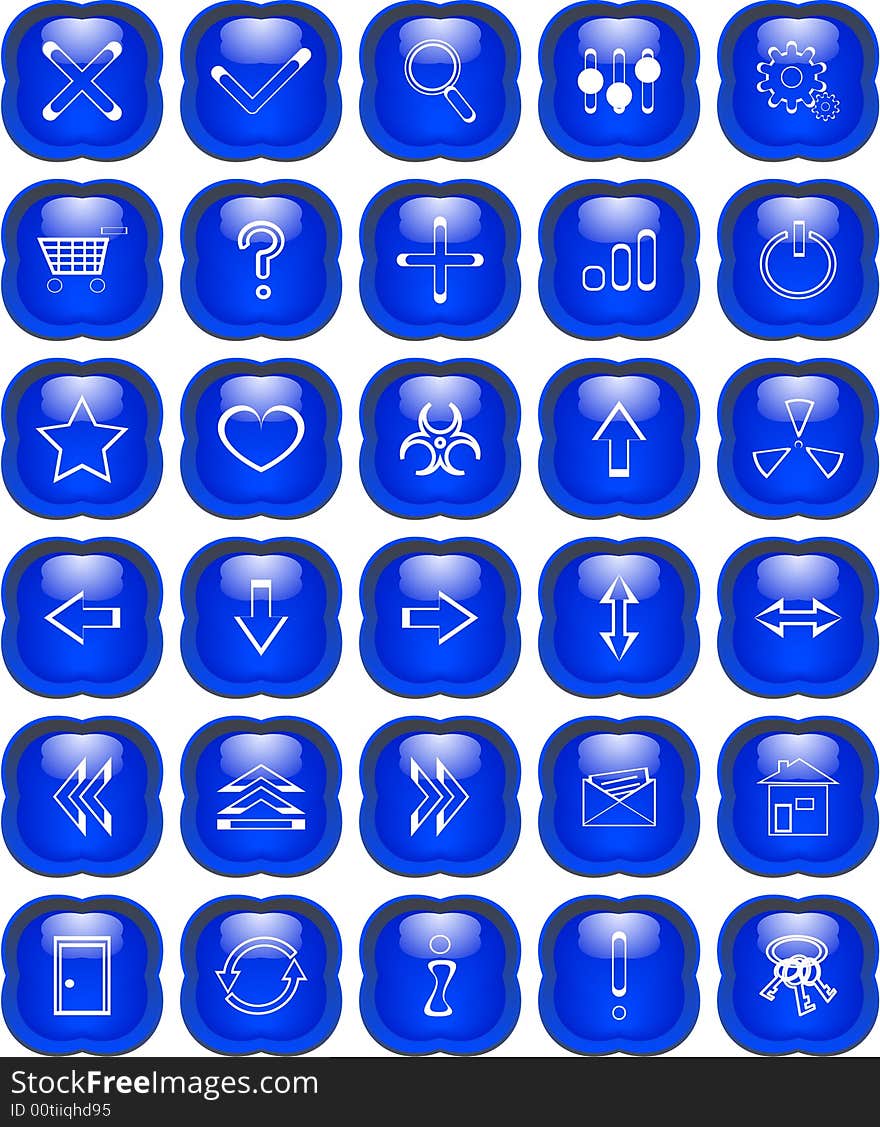 Blue buttons