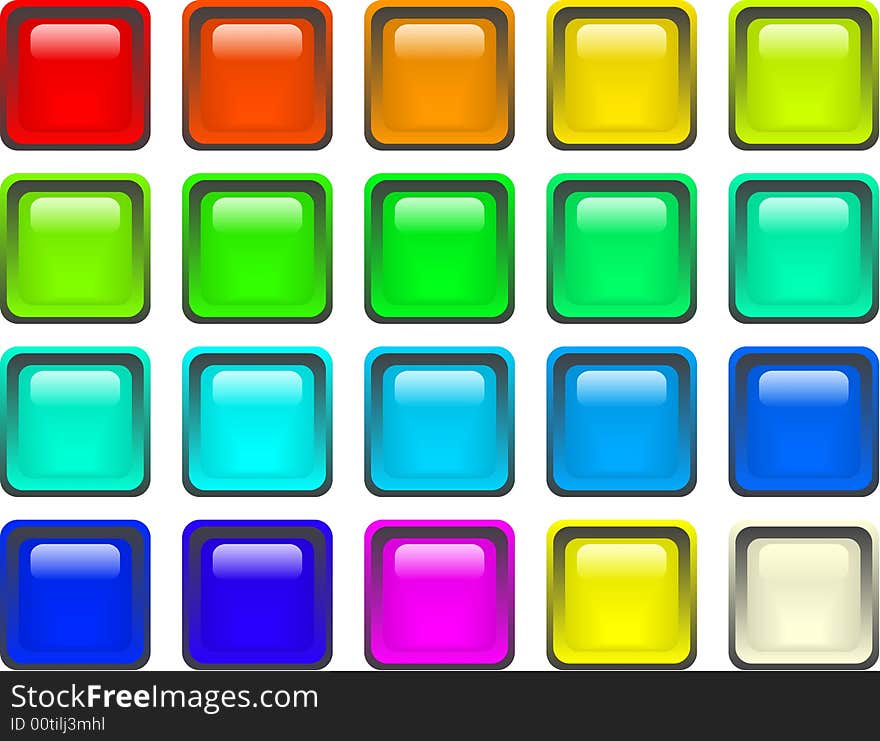 Many color buttons  illustration