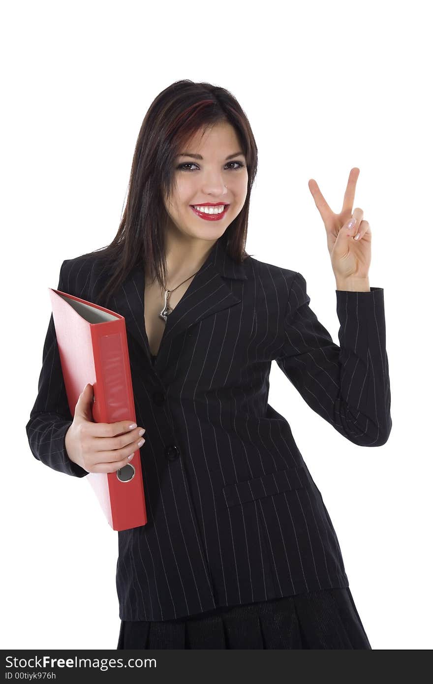 Business woman with folder