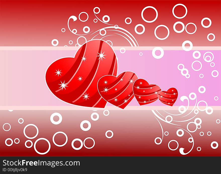 Illustration of a red hearts