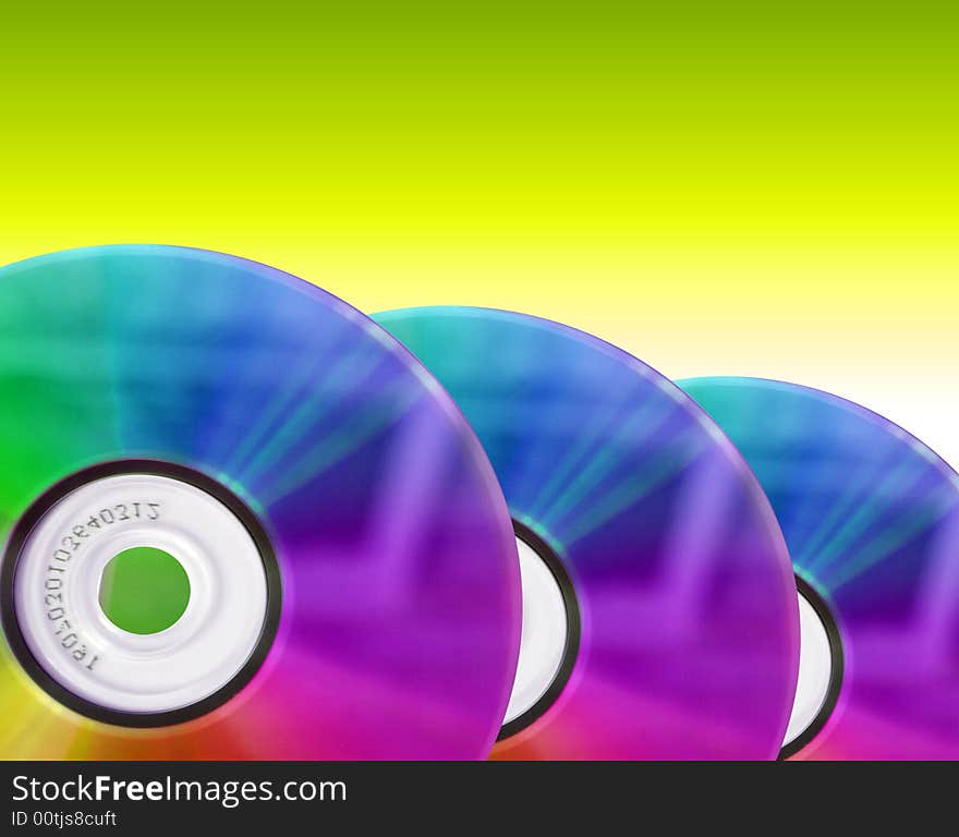 Colored compact disc for great design