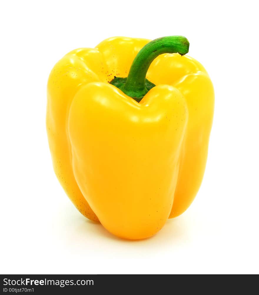 Yellow pepper vegetable isolated