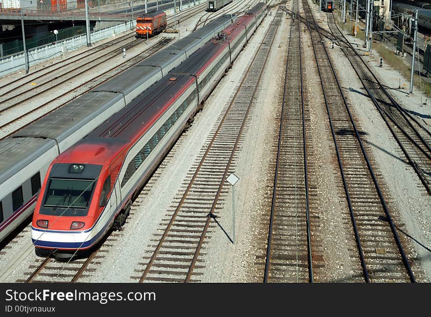 Urban railroad train station