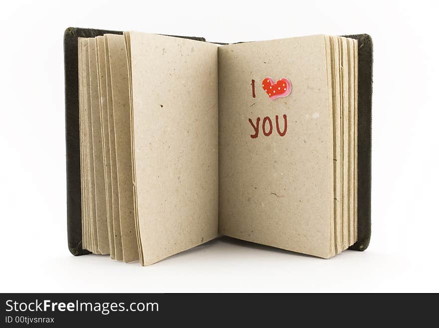 Open book - I love you