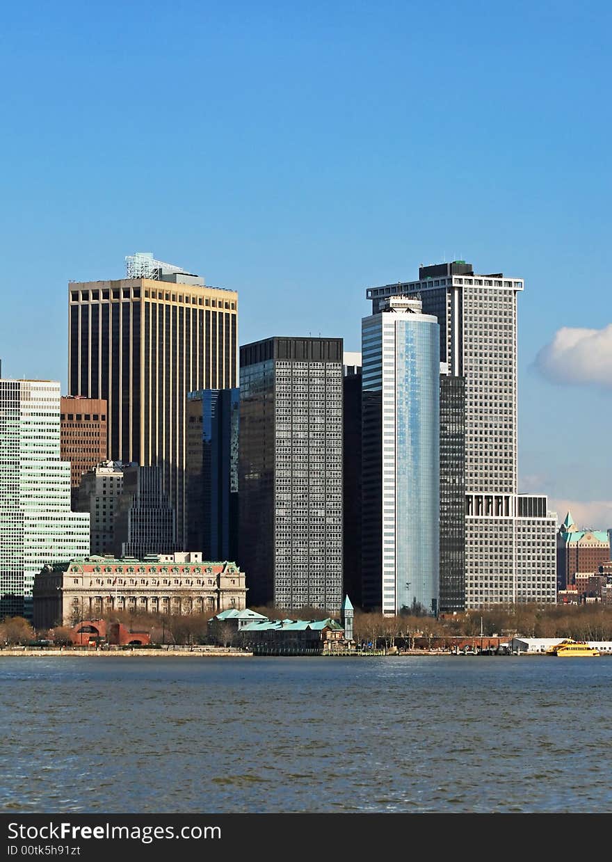 The Lower Manhattan Skyline viewed from Liberty Park New Jersey