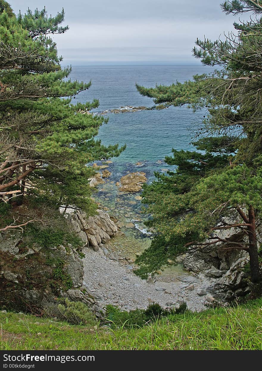 Sea landscape from russian Far East  Maritime Reserve. Sea landscape from russian Far East  Maritime Reserve