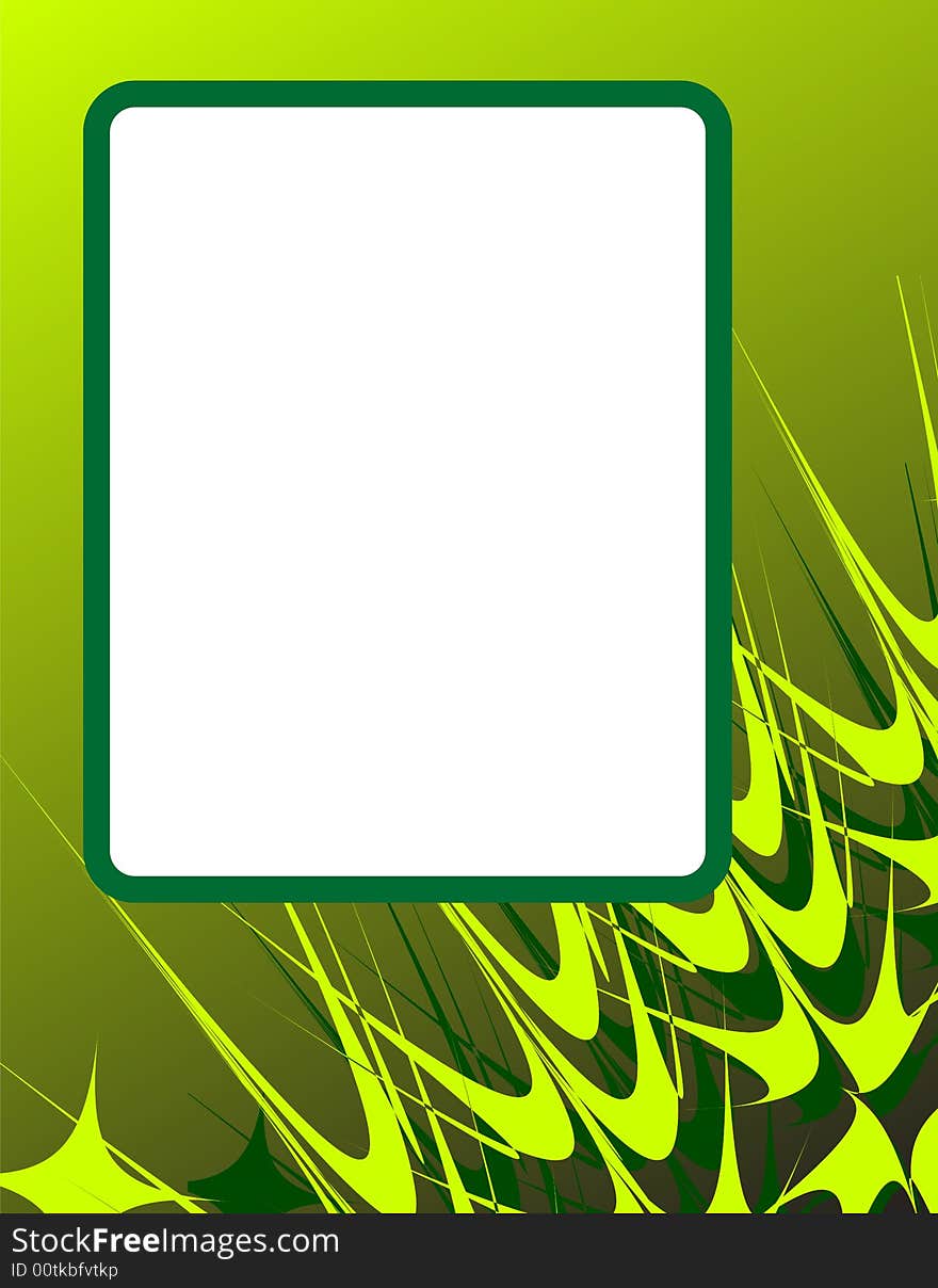 Banner on the green background