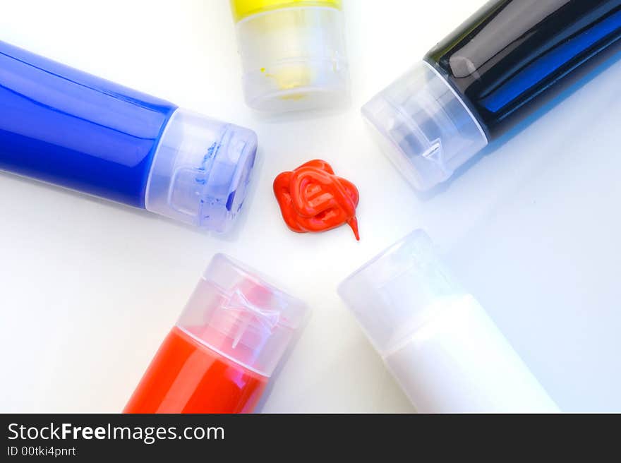 Craft items isolated on a white background