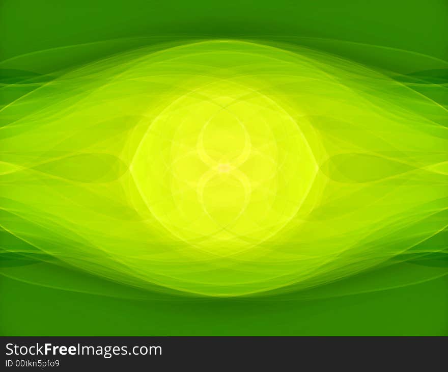 Green blurry waves and curved lines background. Green blurry waves and curved lines background