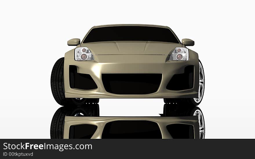 Digital render of sports car