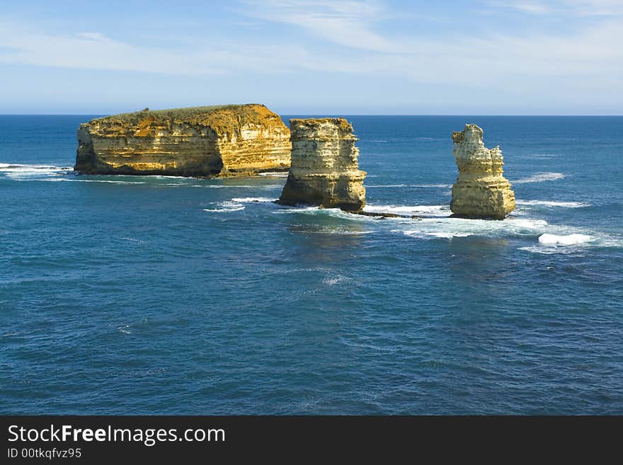 Famous rock formation - 12 apostles victoria, australia. Famous rock formation - 12 apostles victoria, australia