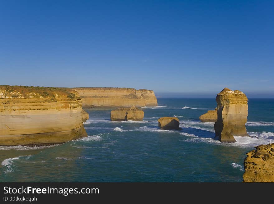 Famous rock formation - 12 apostles victoria, australia. Famous rock formation - 12 apostles victoria, australia