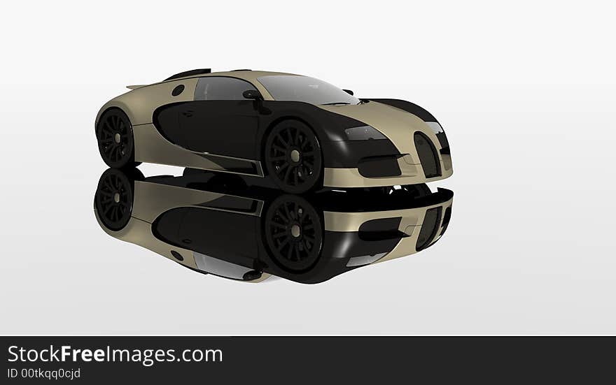 Digital render of sports car