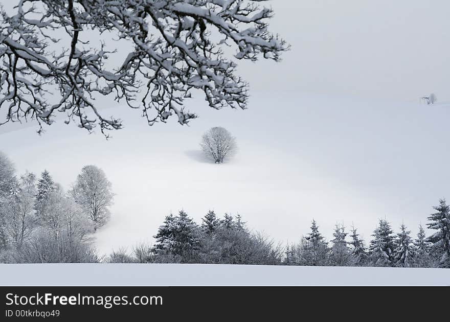 Winter day in Schwarzwald region, Germany. Winter day in Schwarzwald region, Germany