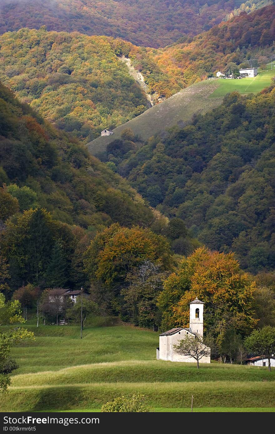 Hill Landscape, Small Church