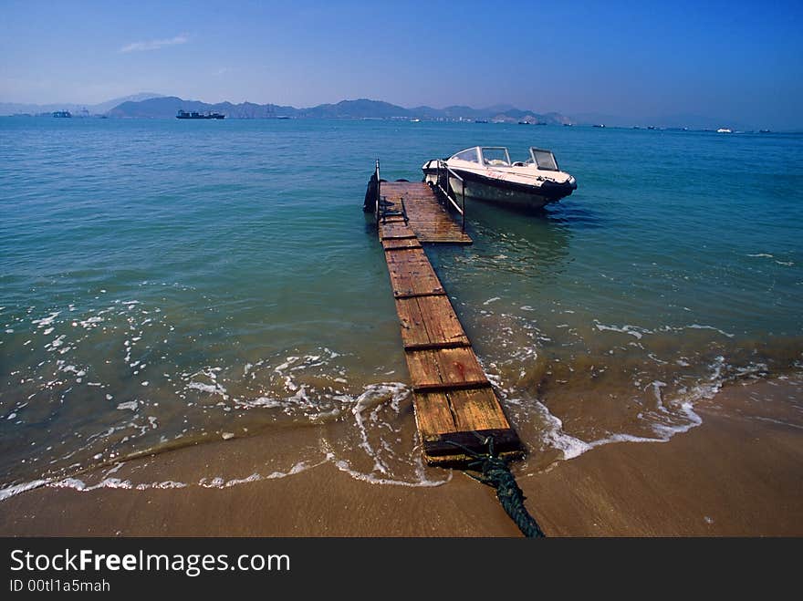 Boat on seabeach