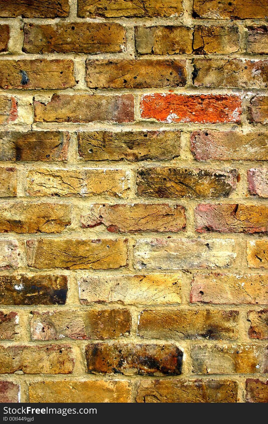 Close up of a brick wall to be used as a background