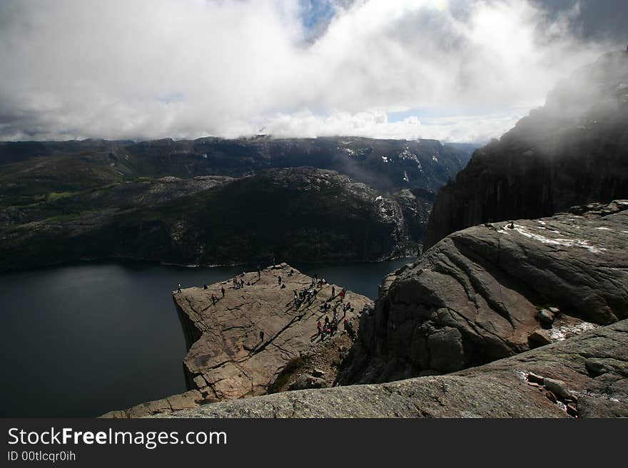 View on the Lysefjord, Norway, from Preikestolen