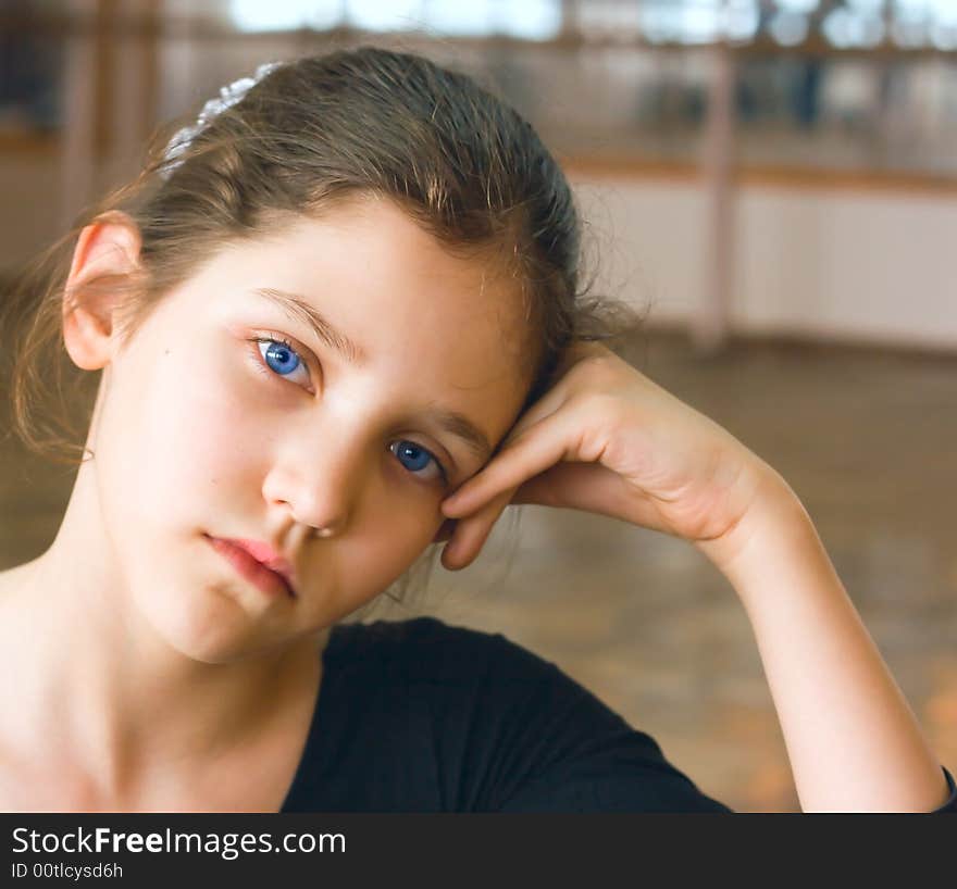 Portrait Of A Young Teen Gymnastic Girl