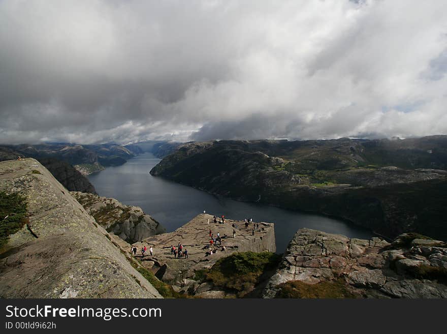 View on the Lysefjord, Norway, from Preikestolen